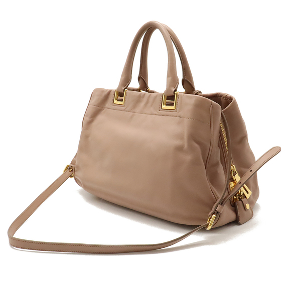 Prada Ribbon Leather Soft Calf Cammeo Bag Handbag Tote - Picture 1 of 9